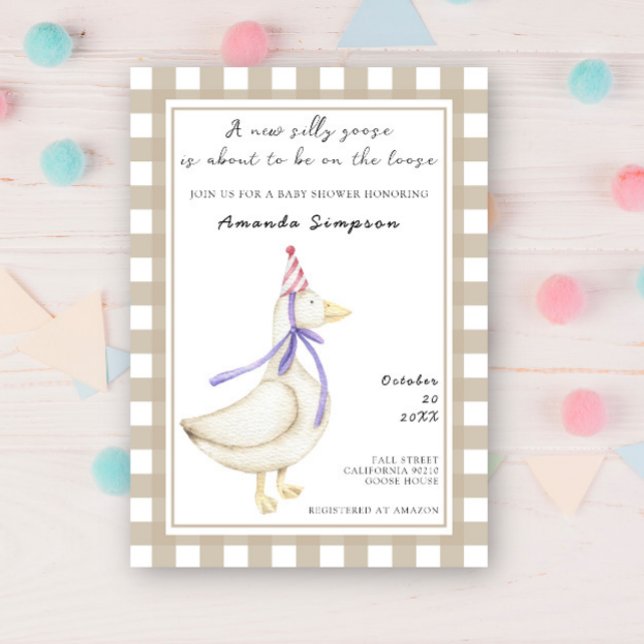 Invitation Baby shower d'oie (Créateur téléchargé)