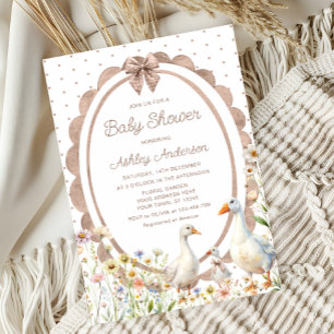 Invitation Baby shower d'oie