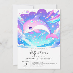 Invitation Baby shower Dolphin Majestic