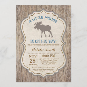 Invitation Baby shower d'orignal russe