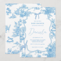 Baby shower d'ours bleu bleu français