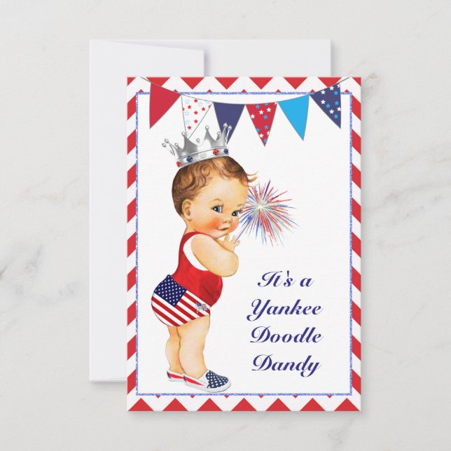 Invitation Baby shower du 4 juillet (Devant)