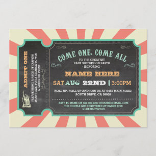 Invitation Baby shower du Carnaval de cirque