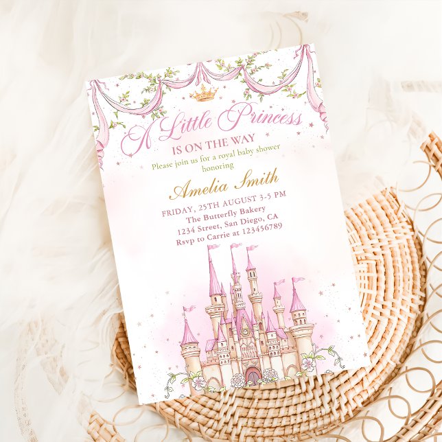 Invitation Baby shower du château royal de la Petite Princess (Créateur téléchargé)