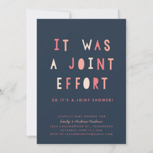 Invitation Baby shower du couple d'effort interarm
