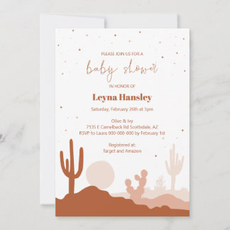Invitation Baby shower du désert