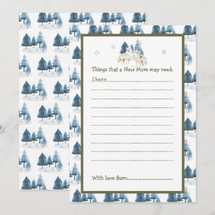 Invitation Baby shower du loup arctique d'hiver