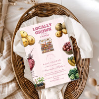 Baby shower du marché des agriculteurs roses