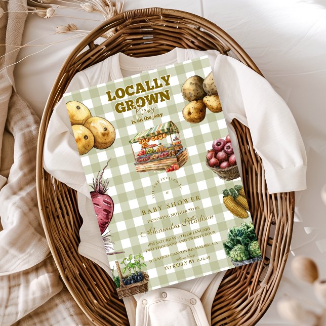 Invitation Baby shower du marché des agriculteurs verts (Créateur téléchargé)