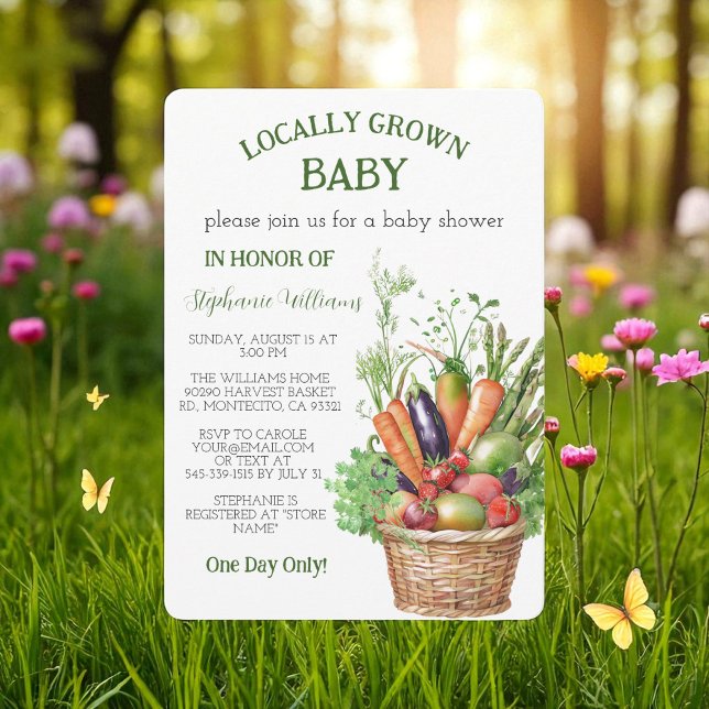Invitation Baby shower du marché des producteurs de bébés cul (Créateur téléchargé)