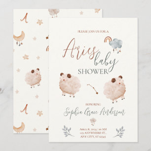 Invitation Baby shower du panneau Zodiac d'Aries
