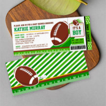 Invitation Baby shower du pass de bille FootBall d