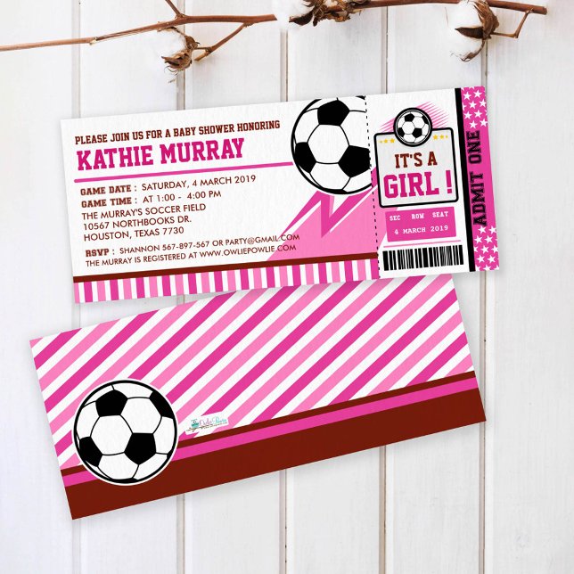 Invitation Baby shower du pass pour le football (Créateur téléchargé)