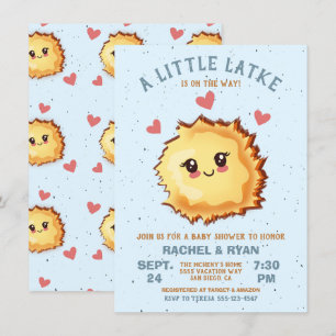 Invitation Baby shower du petit Latke Hanoukka