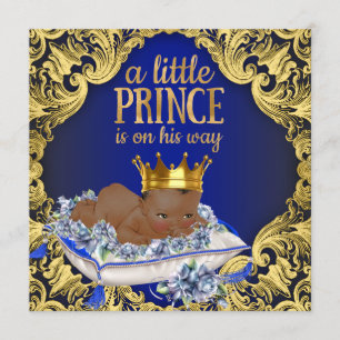 Invitation Baby shower du prince royal africain-américain