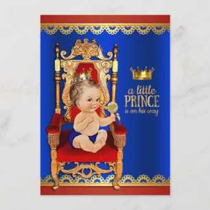 Invitation Baby Shower du Prince Royal Élégant