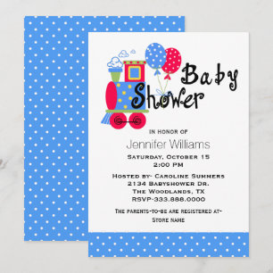 Invitation Baby shower du train Choo Choo