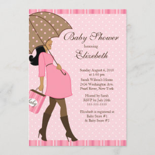 Invitation Baby shower d'une mère enceinte moderne