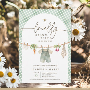 Invitation Baby Shower Éco-Responsable et Non Genré avec des 