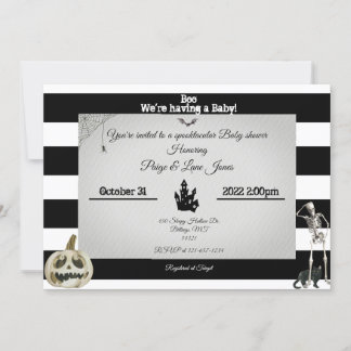Invitation baby shower éffrayant