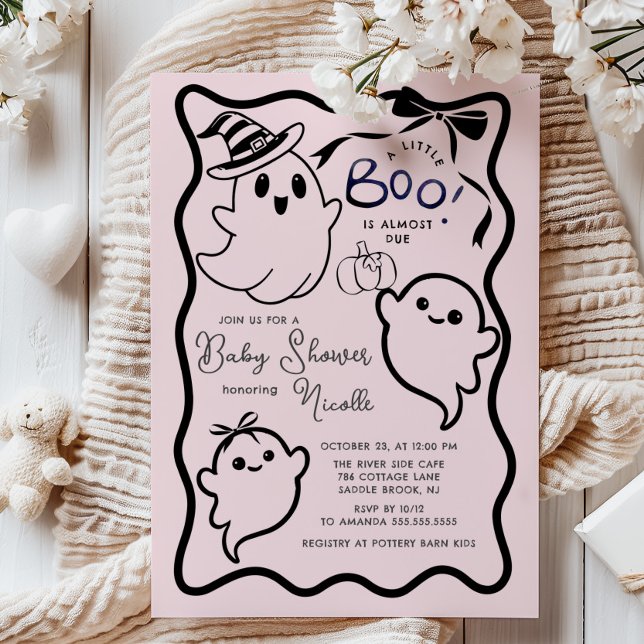 Invitation Baby shower éffrayant Sweet Little Boo (Créateur téléchargé)