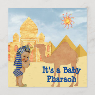 Invitation Baby shower égyptien avec un bébé Vintage