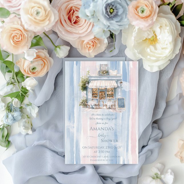 Invitation Baby shower Elegance Café Français (Créateur téléchargé)