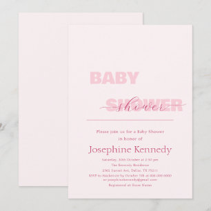 Invitation Baby Shower Élégant Minimaliste Genre Neutre