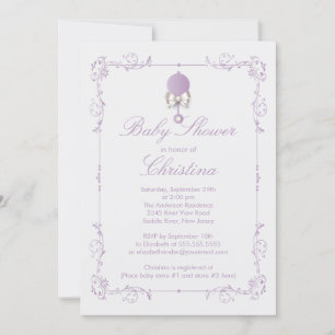 Invitation Baby shower Élégante de bambins de béta