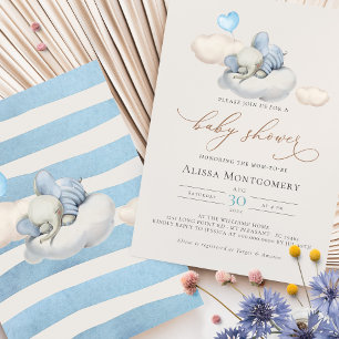 Invitation Baby shower éléphant