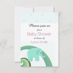 Invitation Baby shower éléphant