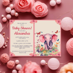 Invitation Baby shower éléphant bébé
