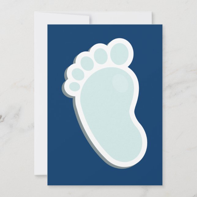 Invitation Baby shower Empreintes bébé (Devant)