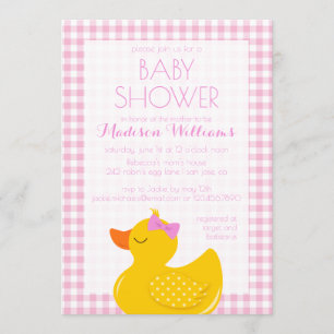 Invitation Baby shower en caoutchouc