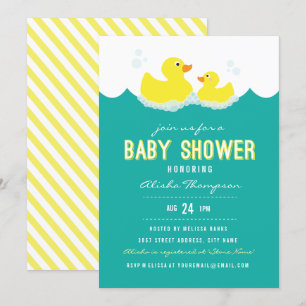 Invitation Baby shower en caoutchouc