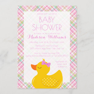 Invitation Baby shower en caoutchouc