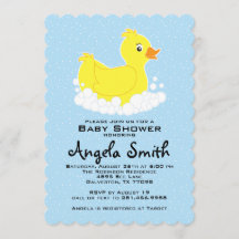 Baby shower en caoutchouc Ducky Scalloped