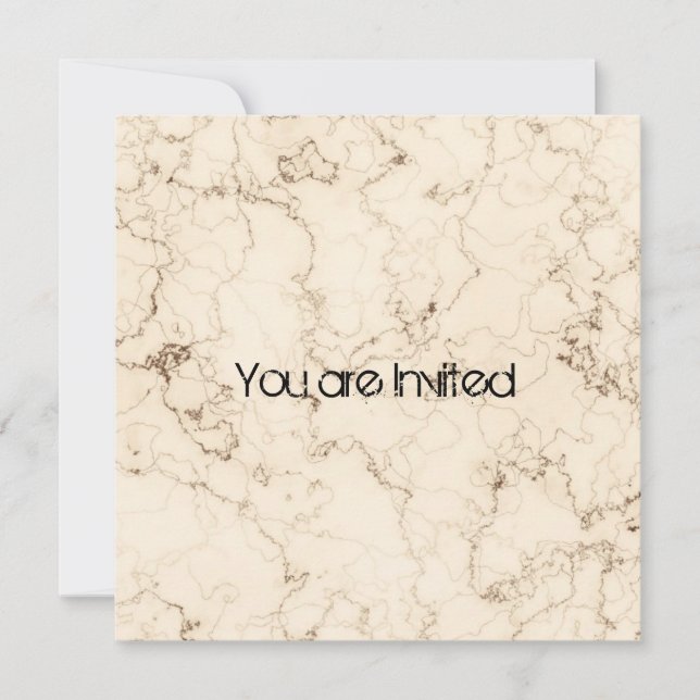 Invitation Baby shower en crème marbrée (Devant)