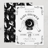 Baby shower en cristal de lune de magie noire