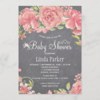 Baby shower en damier rose pâle