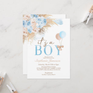 Invitation Baby shower en herbe de Bohême Boy's Pa