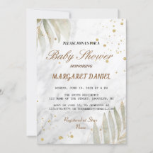 Baby shower en marbre blanc design populaire
