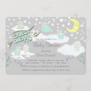 Invitation Baby shower en mouton de Sweams Dreams