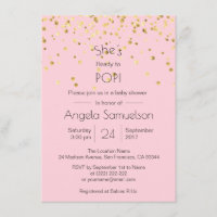 Baby shower en or rose POP PRÊT à être personnalis