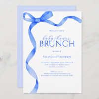 Baby shower en ruban Sapphire Blue Bow Brunch