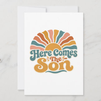 Invitation Baby Shower Ensoleillé Voici Le Fils