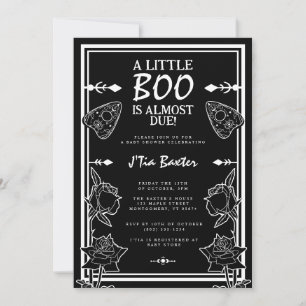 Invitation Baby shower esprit gothique petite Boo planche de 