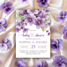 Baby shower été violet violet fleurs