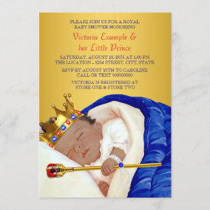 Invitation Baby shower Ethnic Royal Prince