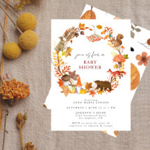 Baby Shower Fantaisiste en Forêt d'Automne